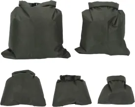 5Pcs Outdoor Swimming Waterproof Bag Versatile Camping Rafting Storage Dry Bag Portable for Kayaking Rafting Boating Hiking Army Green