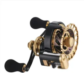 Automatic Wire Metal Raft Fishing Reel Micro Lead Reel with Force-Releasing Front Rafting Rod Fishing Reel Outdoor Fishing Gear (Right-Handed)