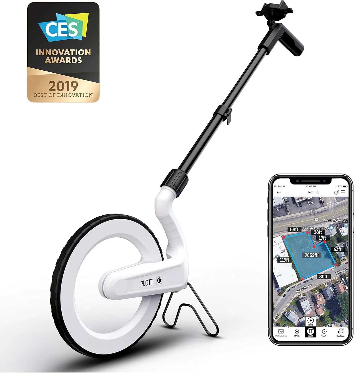 Carta Digital Map & Measuring Wheel, Connects to App for Quick Estimation and Sharing Files