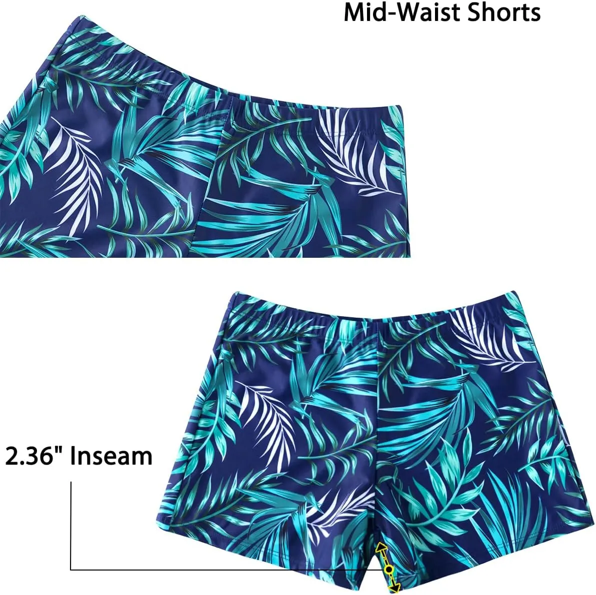 Daci Women Two Piece Rash Guard Long Sleeve Swimsuits UV UPF 50  Swim Shirt Bathing Suit with Boyshort Bottom