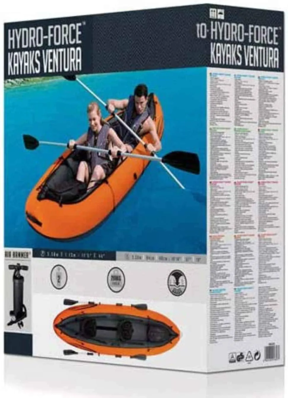 Inflatable Kayak, 2 Person Kayak,Sit On Kayak, with Aluminum Oars and Manual air Pump Ideal for Lakes or Sea Shores,Red