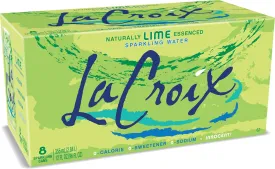 LaCroix Sparkling Water, Lime, 12 Fl Oz (pack of 8)