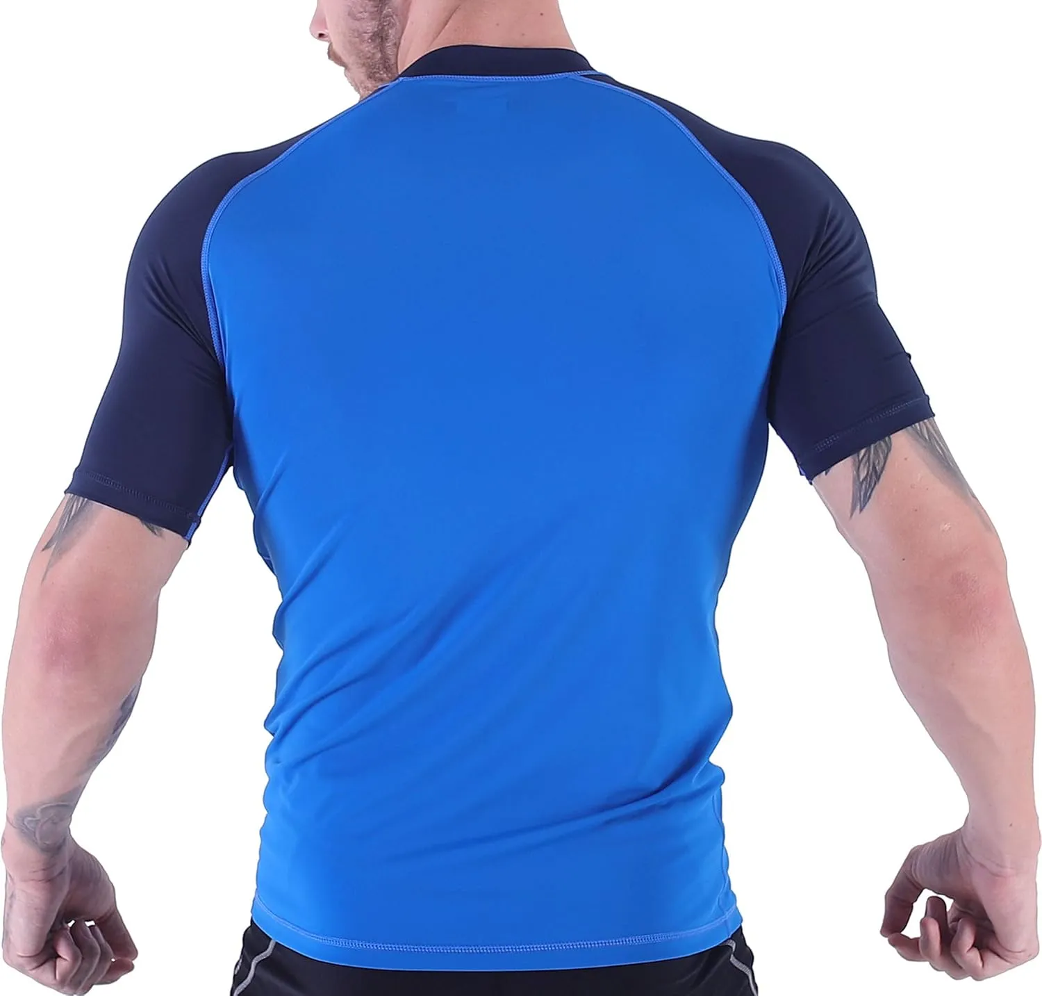 Men's Diving Rash Guard Swim Shirt Loose Fit Athletic Undershirt Quick Dry Surfing Tops UPF 50 