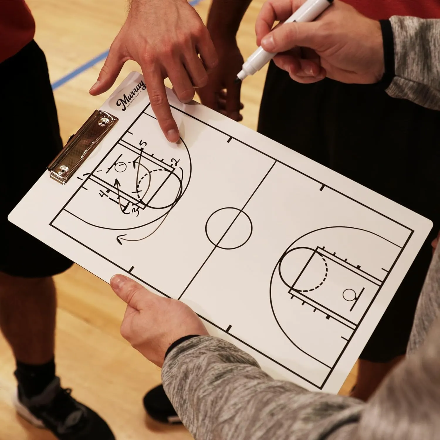 Murray Sporting Goods Dry Erase Coaches Clipboard | Double-Sided Dry Erase White Board