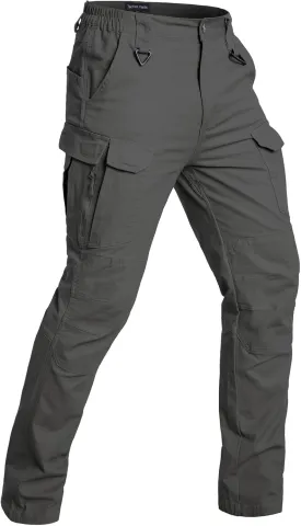 NAVEKULL Men's Flex Tactical Pants Cotton Stretch Work Cargo Pants Lightweight EDC Outdoor Hiking Trousers