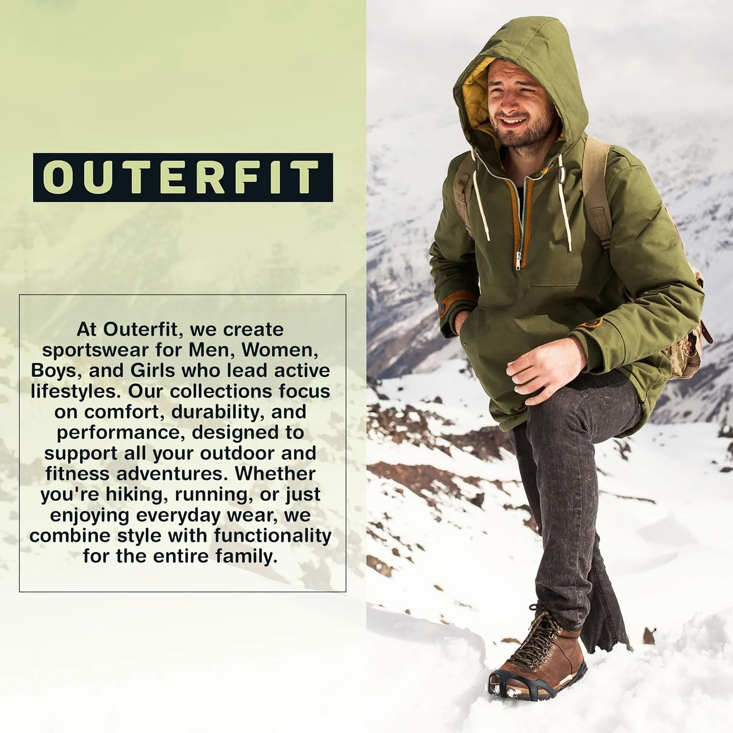 Non-Slip Crampons with Zinc Coated Steel Coils, Snow and Ice Cleats for Men and Women, Shoe Spikes for Hiking, Fishing, Walking