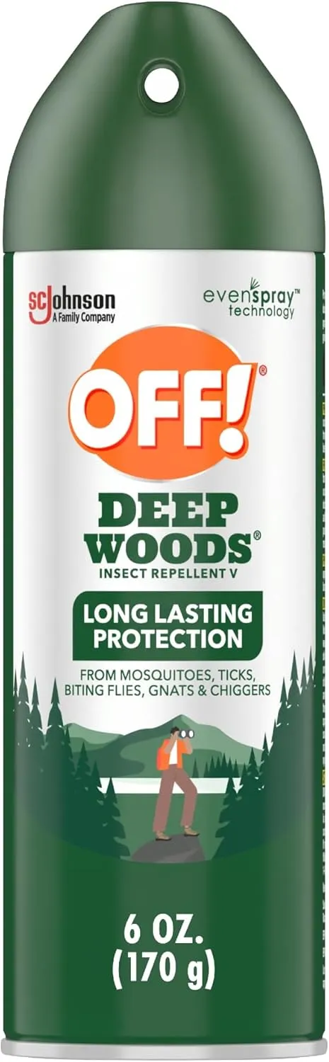 OFF! Deep Woods Insect Repellent Aerosol, Bug Spray with Long Lasting Protection from Mosquitoes, 6 oz