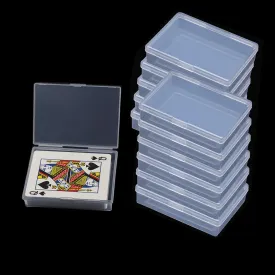 Playing Card Deck Boxes 12pcs Plastic Empty Gaming Card Holder Case Box Storage Organizer Snaps Closed for Standard Poker Size Card, Internal Size is 3.6 inch x 2.6 inch x 0.8 inch(NO Cards)