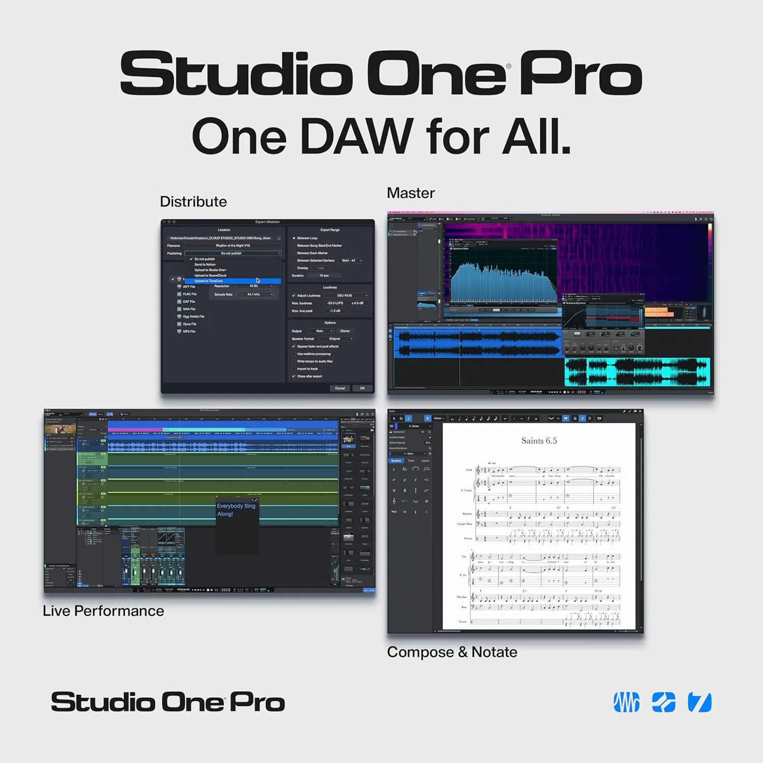 Studio One Pro 7 Perpetual License  Music Production Recording DAW Software with Stem Separation, Splice Integration, Mixing, Mastering, Virtual Instruments, Loops & Samples Included