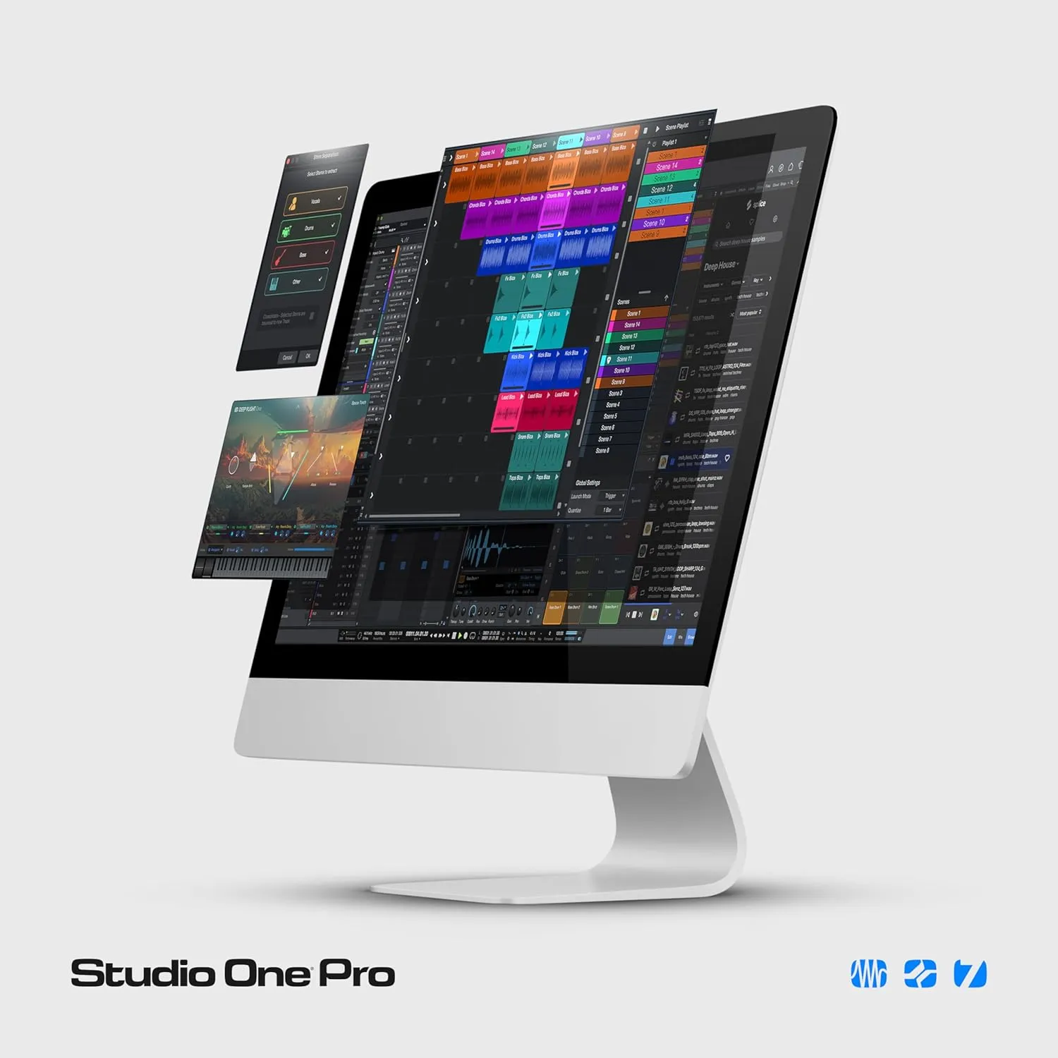 Studio One Pro 7 Perpetual License  Music Production Recording DAW Software with Stem Separation, Splice Integration, Mixing, Mastering, Virtual Instruments, Loops & Samples Included